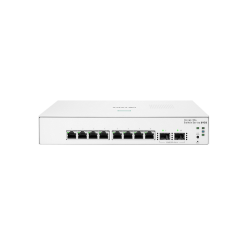 Thiết bị chuyển mạch HPE Networking Instant On 8 cổng Gigabit, 2 cổng SFP, Dòng 1930 (JL680A)