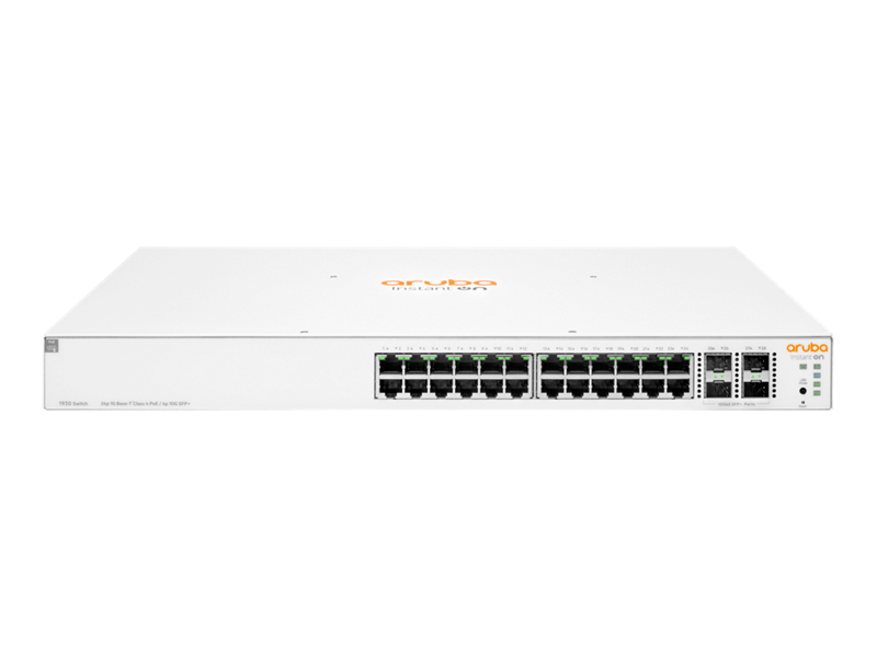 HPE Networking Instant On Switch 24p Gigabit CL4 PoE 4p SFP+ 370W 1930 (JL684B)
