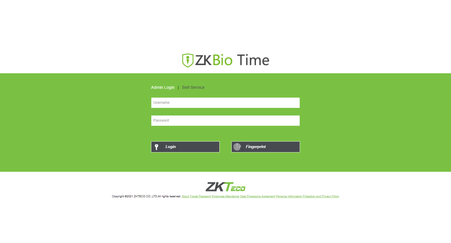 Phần mềm chấm công ZKBio Time 9.0