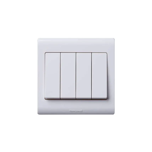Công tắc bốn Honeywell Elegant EW4784SP2WHISG, 16A, 4 cực, 2 chiều